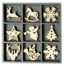 Wooden ornaments 10,5x10,5cm 45pcs