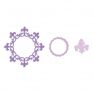 Lõikenoad Framelits Die Set 3PK - Frame, Circle w/Fleur de Lis Edging, Sizzix 657904