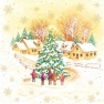 Napkin Christmas Landscape SDL007700