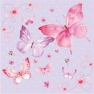 Napkin Gentle butterflies violet SDL390004