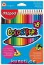 Набор трехгранных цветных карандашей Maped 18цв  Color Peps