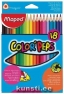 Laste värvipliiatsite komplekt, kolmnurk, Maped 18v. Color Peps