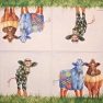 Napkin 13304330 33 x 33 cm PAINTED COWS