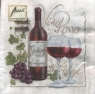 Napkin 13306995 33 x 33 cm Vino Rosso