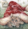 Салфетка для декупажа 33303470 33 x 33 cm CHRISTMAS KITTEN