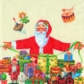 Салфетка для декупажа L-464060 33 x 33 cm SANTA AT WORK cream 