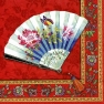 Салфетка для декупажа L-97710 33 x 33 cm FAN red