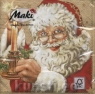 Napkin SLGW-007501 33 x 33 cm Santa with candles cream