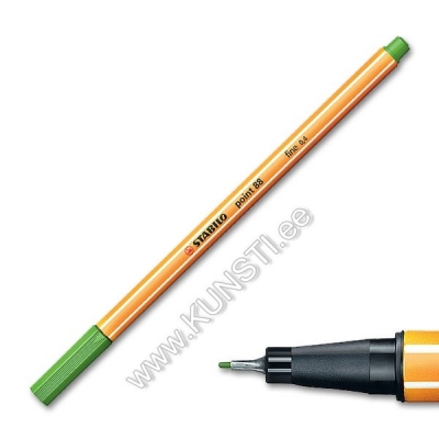 Tindipliiats Stabilo Point 88/43 leaf-green Fineliner,  0,4 mm ― VIP Office HobbyART