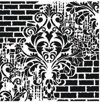 Grunge wall stencil midi gcsm-002 25x25 ― VIP Office HobbyART