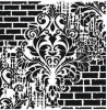 Grunge wall stencil midi gcsm-002 25x25