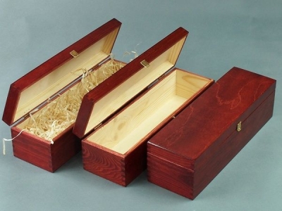 Деревянная подарочная коробка для вина 36 x 11 x 9.8 cm махагон ― VIP Office HobbyART