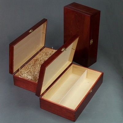 Деревянная подарочная коробка для вина 36 x 20.5 x 9.8 cm махагон ― VIP Office HobbyART