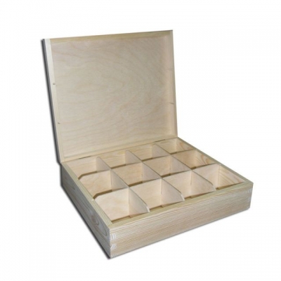 Деревянная коробка для чая. 12 отделений 29.5x22.5x8cm ― VIP Office HobbyART