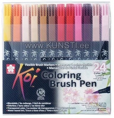 Sakura Koi Coloring Brush Pen Koi Colouring Brush Pen Set 24 XBR-24A ― VIP Office HobbyART
