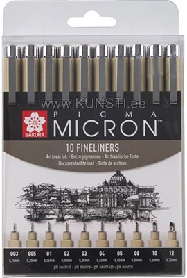 Pigma Micron Set 10 FINELINERS Sakura  ― VIP Office HobbyART