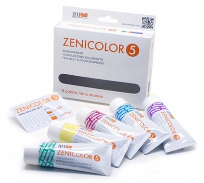 Transparent non-bleeding colorants for melt & pour soapbase ZENICOLOR 5 ― VIP Office HobbyART