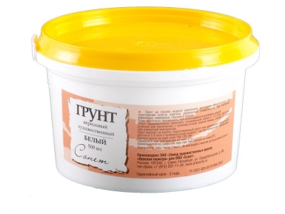 White acrylic primer "Sonet" for painting 500ml, St.-Peterburg ― VIP Office HobbyART